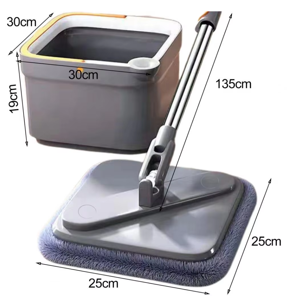 360° Rotating Spin Mop with Clean/Dirty Water Separation System