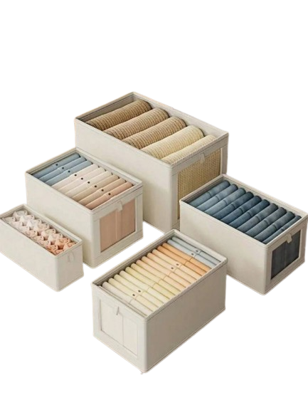 Foldable Oxford Cloth Storage Box with Lid and Window