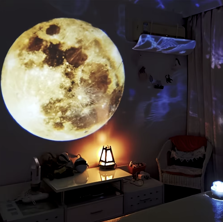 Moon & Earth LED Projection Night Light