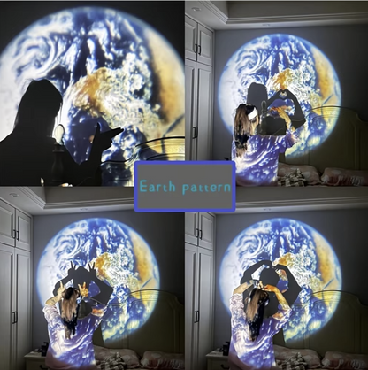 Moon & Earth LED Projection Night Light