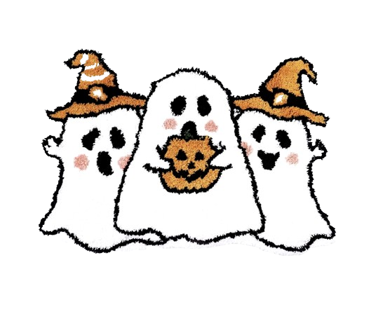 Non-Slip Ghost & Pumpkin Cartoon Area Rug