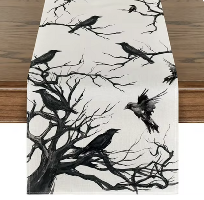 Halloween Linen Table Runner