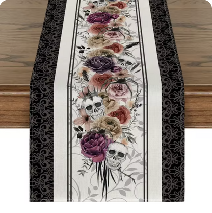 Halloween Linen Table Runner