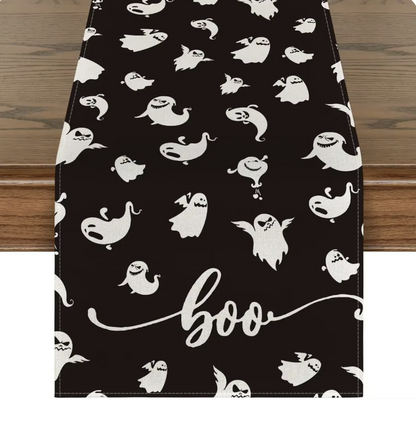 Halloween Linen Table Runner