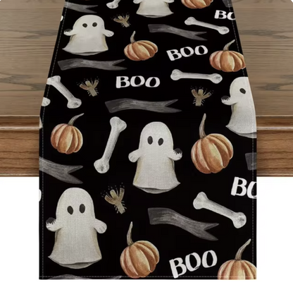 Halloween Linen Table Runner