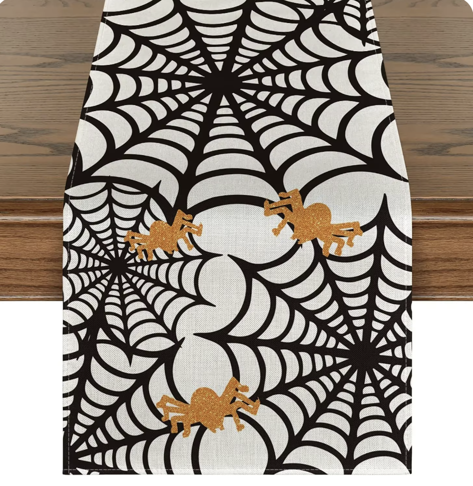 Halloween Linen Table Runner