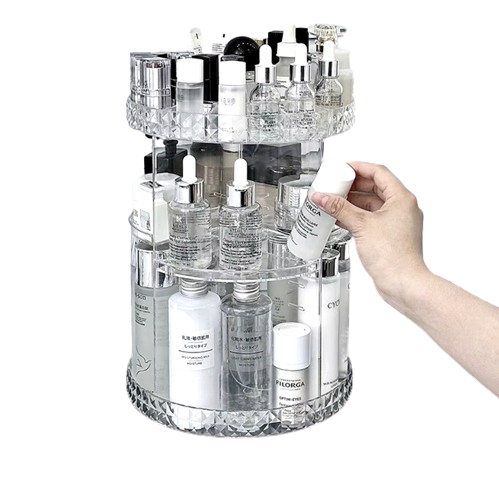 Rotating Cosmetic Storage Rack