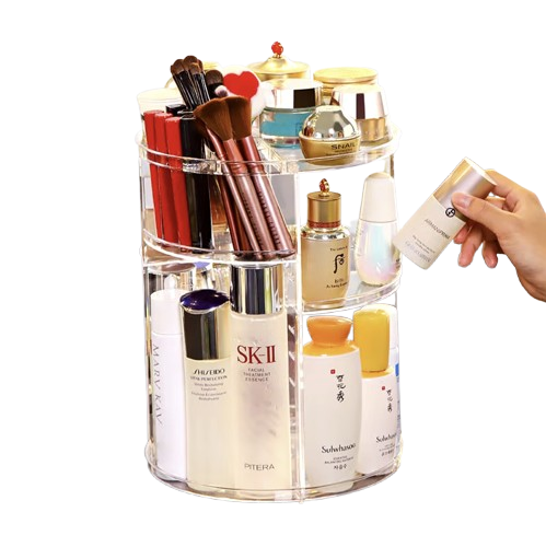 Rotating Cosmetic Storage Rack