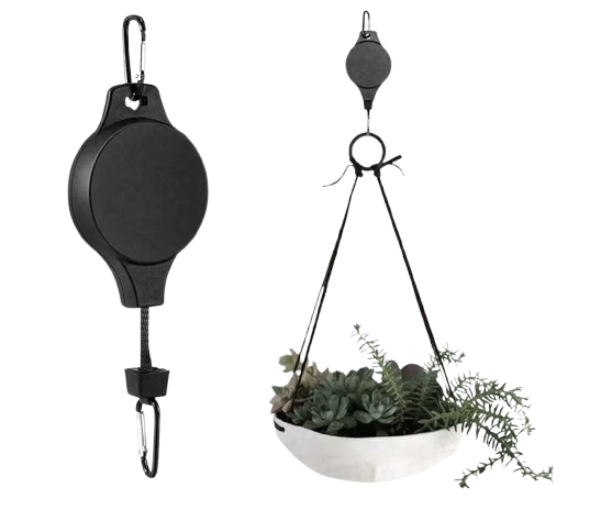 Adjustable Garden Plant Pulley Set for Hanging Baskets & Pots