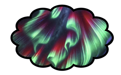 Custom Shaped Mat - Aurora Cloud