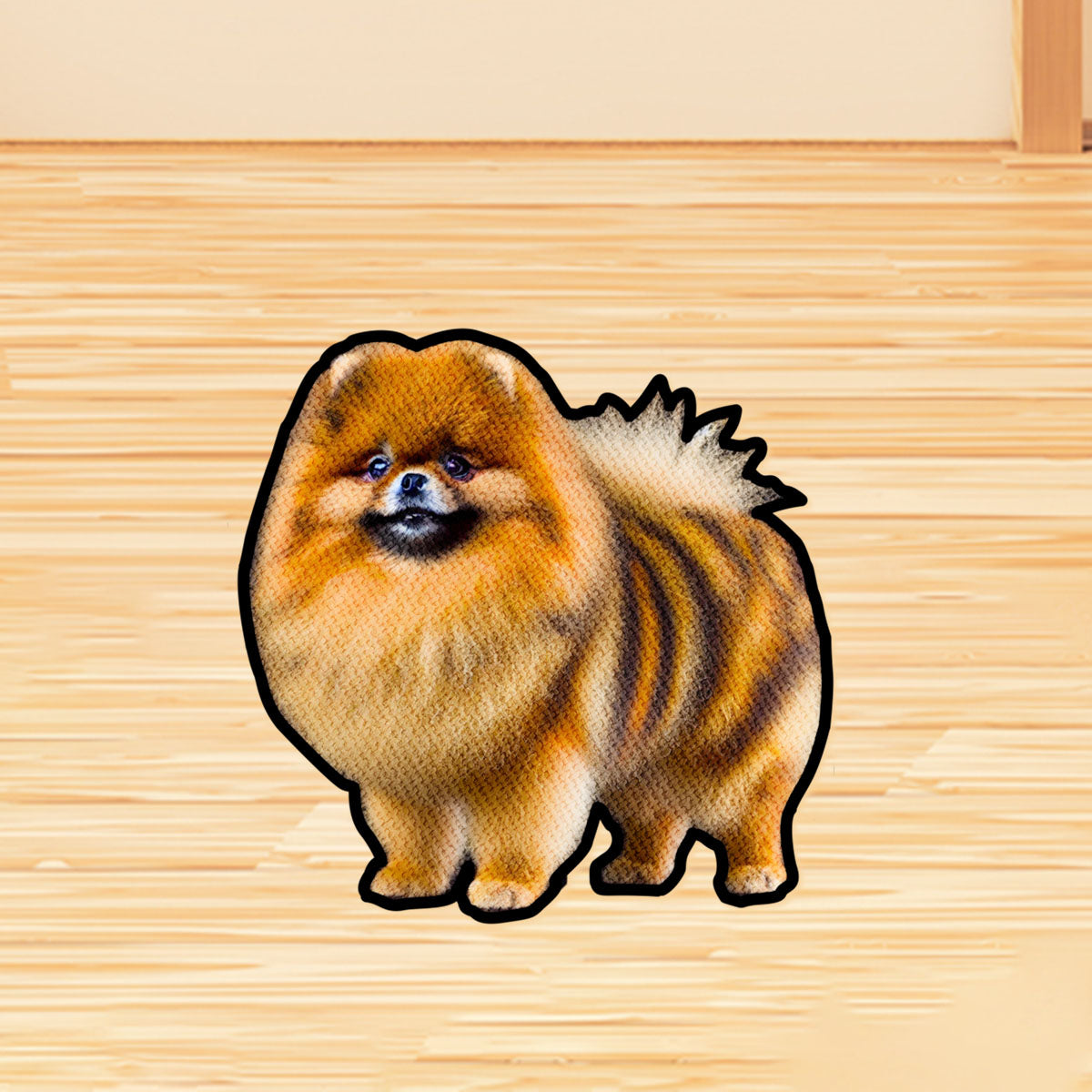 Custom Shaped Mat - Pomeranian Spitz